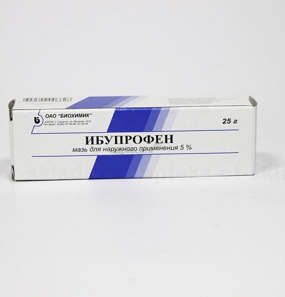 Ибупрофен 5% 25гр. мазь Производитель: Россия Биохимик